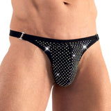 Svenjoyment Mens String Pouch Sparkly Rhinestones Sexy Male Underwear