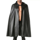 TOF Paris Kinky Cape for Men Size XL/XXL Black Leather Hood Fetish Wear
