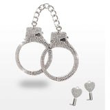 Taboom Diamond Wrist Cuffs Silver Rhinestone Handcuffs Luxury Bondage Restraint