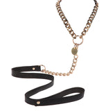 Taboom Dona Statement Collar and Leash Rose Gold Chain Luxury Fetish Play