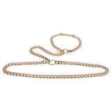 Taboom Dona Statement Harness S/M Rose Gold Metal Collar Waist Chain