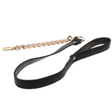 Taboom Dona Statement Leash Gold Chain Vegan Leather Fetish Kink Lead