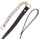 Taboom Dona Statement Leash Gold Chain Vegan Leather Fetish Kink Lead