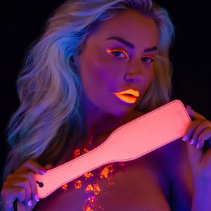 Taboom Glow In The Dark Paddle Neon Pink Spanking Fetish BDSM Play Toy