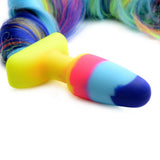 Tailz Rainbow Unicorn Pony Tail Silicone Butt Plug Anal Fantasy Play