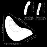 The Cowgirl Saddle Premium Sex Machine Vibrating Love Seat Sybian Rider Remote Control Dildo Play