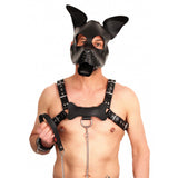 The Red Puppy Dog Mask Black Leather Ears Tongue Fetish Play BDSM Fun
