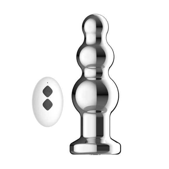 Toosh Remote Controlled Metal Vibrating Anal Beads Butt Plug Sex Toy