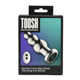 Toosh Remote Controlled Metal Vibrating Anal Beads Butt Plug Sex Toy