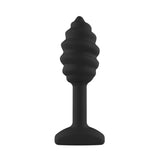 ToyJoy Anal Play Swirl Butt Plug Classic Screw Tip Black Silicone Sex Toy