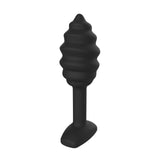 ToyJoy Anal Play Swirl Butt Plug Classic Screw Tip Black Silicone Sex Toy