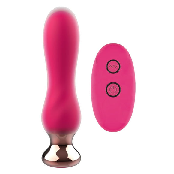 ToyJoy Buttocks The Elegant Butt Plug Pink Remote Control USB Silent Play Anal Pleasure Vibrator Sex Toy