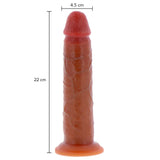 ToyJoy Get Real Skin Silicone Foreskin Dong 22cm Caramel Penis Sex Toy
