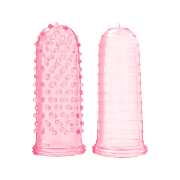 ToyJoy Sexy Finger Tip Ticklers Pink Textured Sleeve Set Masturbation