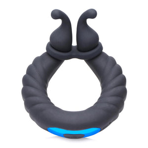 Trinity Vibes 10X Cobra Powerful Dual Stimulation Silicone Cock Ring Penis Testicles Sex Toy