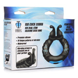 Trinity Vibes 10X Cobra Powerful Dual Stimulation Silicone Cock Ring Penis Testicles Sex Toy