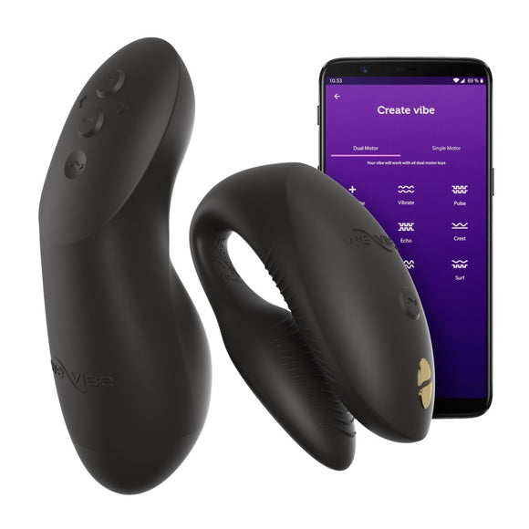 We-Vibe Chorus Pro Couples Vibrator Satin Black App Control Sex Toy
