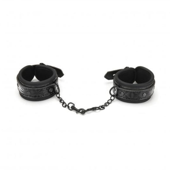 Whipsmart Diamond Deluxe Buckle Hand Cuffs Black Bondage Restraints Fetish Play