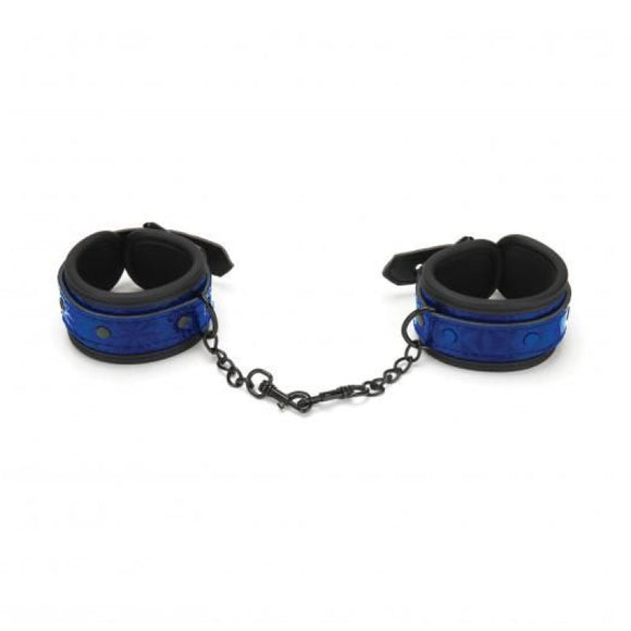 Whipsmart Diamond Deluxe Buckle Hand Cuffs Blue Bondage Restraints Fetish Play