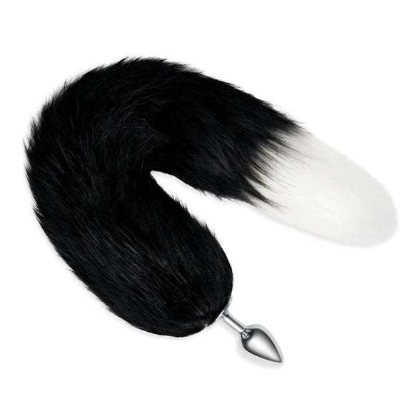 Whipsmart Furry Tales Black Fox Tail Metal Butt Plug Faux Fur Cosplay Fantasy Role Play Anal Sex Toy