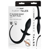 Whipsmart Furry Tales Doggy Tail Butt Plug Puppy Role Play Fetish Black Silicone Anal Sex Toy