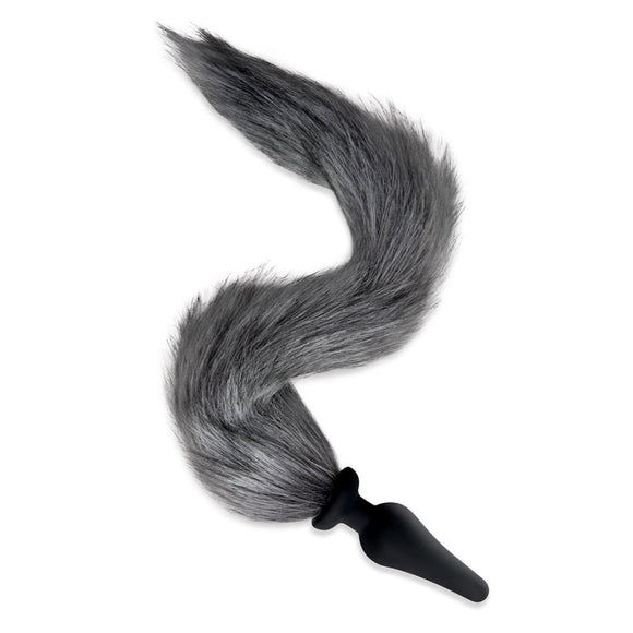 Whipsmart Furry Tales Grey Fox Tail Butt Plug Faux Fur Ears Cosplay Fantasy Role Play Set Anal Sex Toy