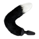 Whipsmart Furry Tales Vibrating Black Fur Fox Tail Butt Plug Remote Control Cosplay Anal Sex Toy