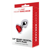 Whipsmart Heartbreaker 2.5" Heart Crystal Jewel Butt Plug Small Size Beginners Anal Sex Toy