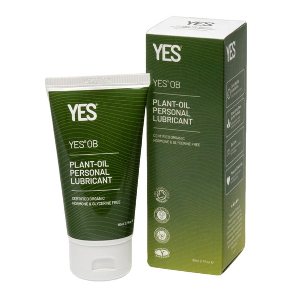 YES OB Plant-Oil Based Organic Personal Lubricant 80ml Natural Sex Lube For Women Travel Size