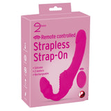 You2Toys Double Teaser Remote Controlled Strapless Strap-On 2 Couples Vibrating Pink Dildo Sex Toy
