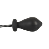 You2Toys Inflatable Vibrating Black Silicone Butt Plug Anal Gape Girth Stretch Sex Pump
