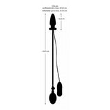 You2Toys Inflatable Vibrating Black Silicone Butt Plug Anal Gape Girth Stretch Sex Pump