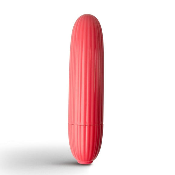 You Love Me 'Buzz Me' Mini Vibrator Red Ribbed Discreet Fun Sex Toy