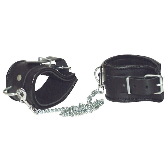 Zado Fetish Leather And Chain Ankle Cuff Restraints BDSM Bondage Play