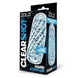 Zolo Clear Shot Hand Stroker Transparent Masturbator Sleeve Male Sex Toy