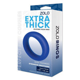 Zolo Extra Thick Blue Silicone Cock Ring Penis Sex Enhancer Soft Band