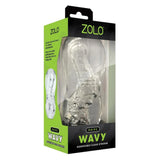 Zolo Gripz Wavy Squeezable Clear Stroker Soft Sleeve Masturbator Sex Toy