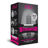 Zolo Mini Bubble Stroker Grey Egg Open End Masturbator Oral Play Sex Toy