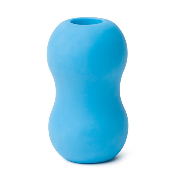 Zolo Mini Double Bubble Stroker Blue Egg Open End Masturbator Oral Play Sex Toy