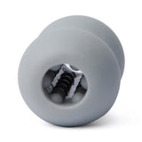 Zolo Mini Double Bubble Stroker Grey Egg Open End Masturbator Oral Play Sex Toy
