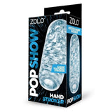 Zolo Pop Show Hand Stroker Clear Textured Masturbator Sleeve Male Sex Toy