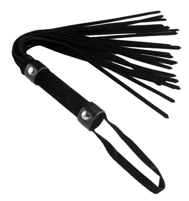 Strict Short Suede Flogger - Black