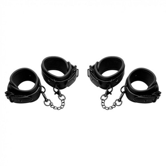 Master Series Kinky Comfort Wrist & Ankle Cuff Set Black
