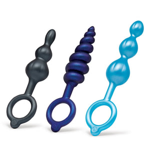 b-Vibe Beaded Butties Bundle 3 Piece Butt Plug Set Anal Training Kit