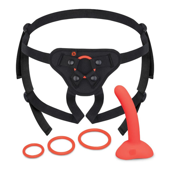 b-Vibe Beginners Strap-On Harness Set Red 5