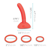 b-Vibe Beginners Strap-On Harness Set Red 5" Silicone Peg Dildo Unisex