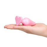 b-Vibe Butties B-Mine Heart Shape Base Butt Plug Pink Silicone Anal Sex Toy