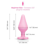 b-Vibe Butties B-Mine Heart Shape Base Butt Plug Pink Silicone Anal Sex Toy