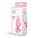 b-Vibe Butties B-Mine Heart Shape Base Butt Plug Pink Silicone Anal Sex Toy