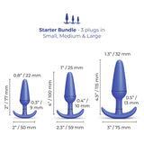b-Vibe Butties Beginner Booty Bundle 3 Size Anal Plug Training Set